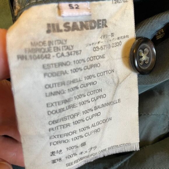 JIL SANDER Relaxed fit, soft robin's-egg-blue cotton velvet blazer Size: EU 52 - Picture 9 of 11